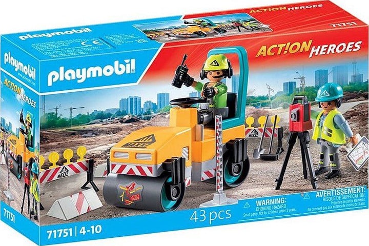 פליימוביל-playmobil 71751 כביש בנייה