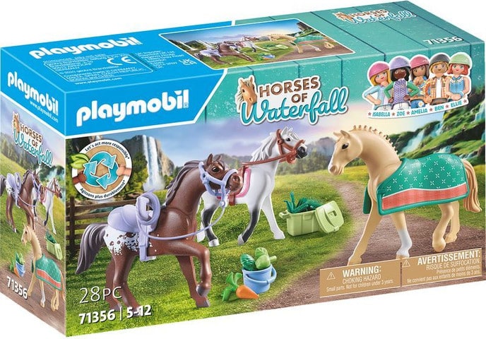 פליימוביל-playmobil 71356 סט 3 סוסים