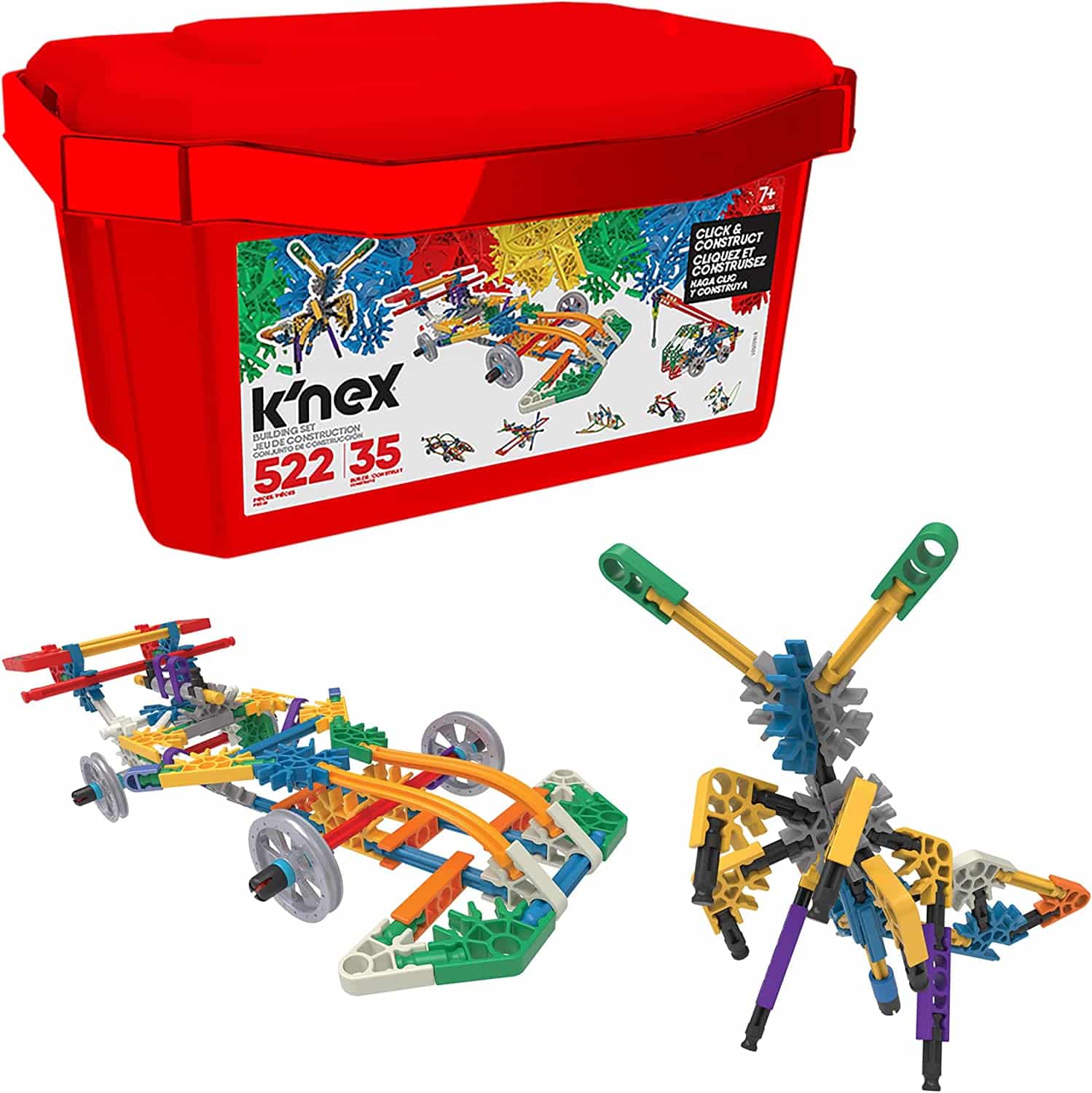 knex ערכת הרכבה 522 חלקים
