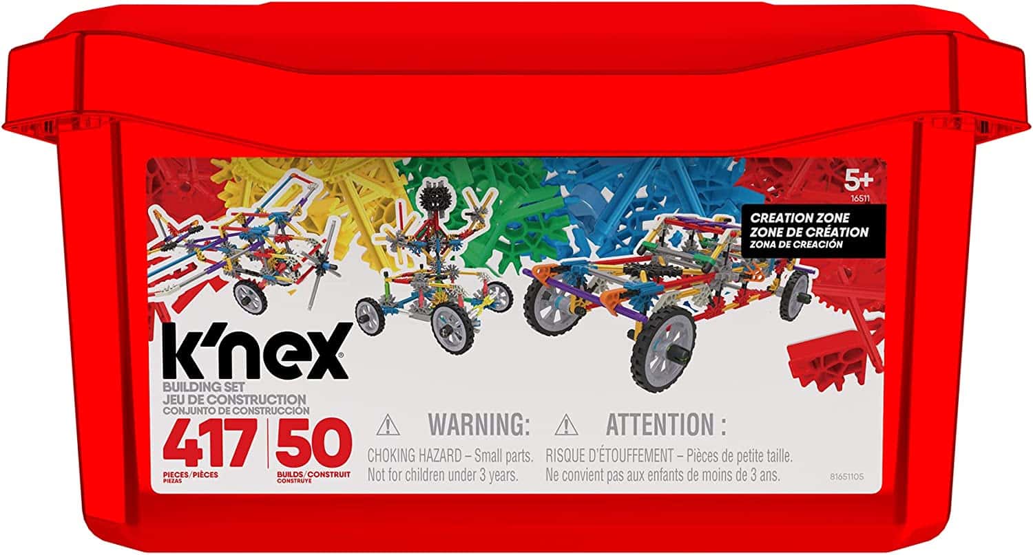 knex ערכת הרכבה 417 חלקים בקופסה