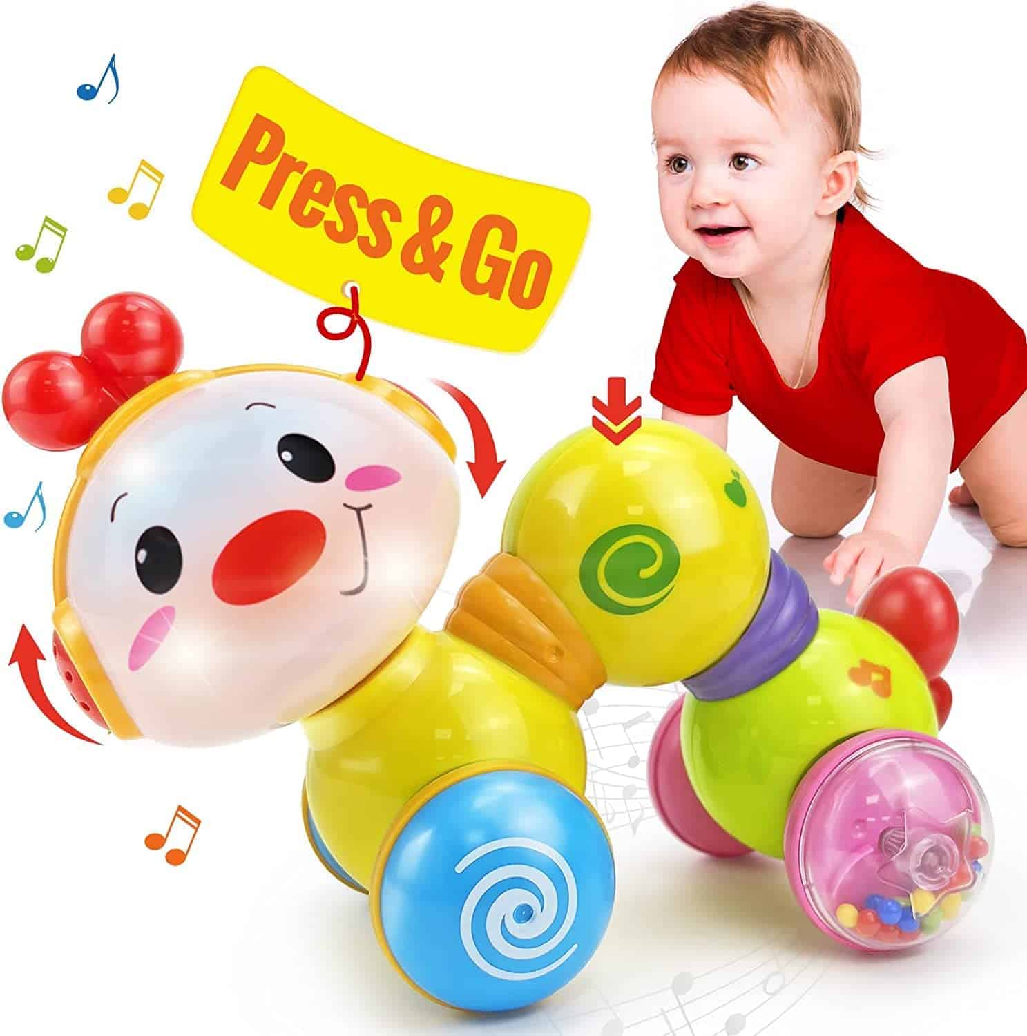 תולעת זוחלת עם סוללות - מעודד זחילה HOLA TOYS