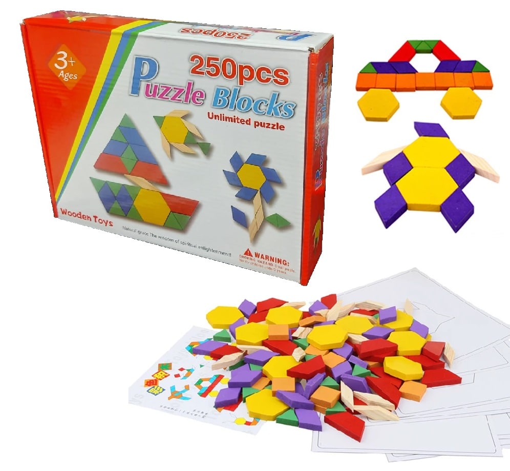 הרכבה פסיפס מעץ - 250 חלקים