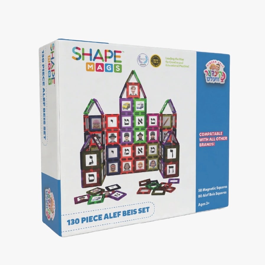 הרכבת מגנטים עם דמויות ואותיות "SHAPEMAGS"
