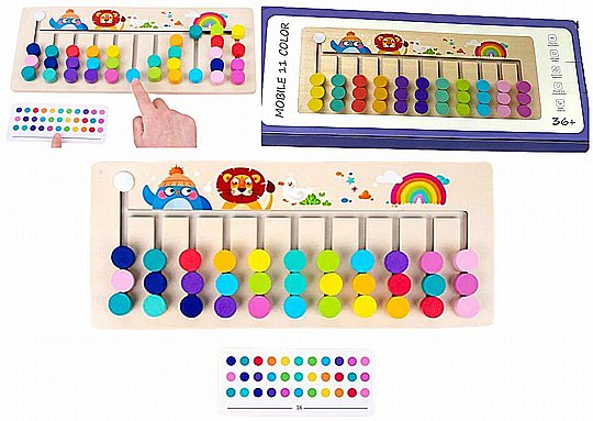 פאזל עץ צבעוני 11 צבעים