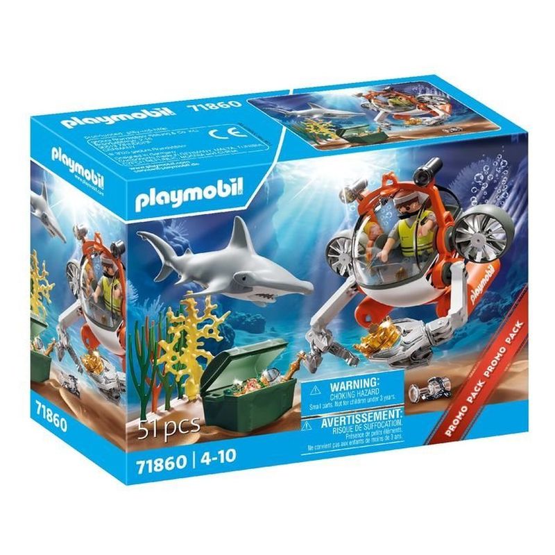 פליימוביל-playmobil חיפוש אוצרות עם צוללת 71860