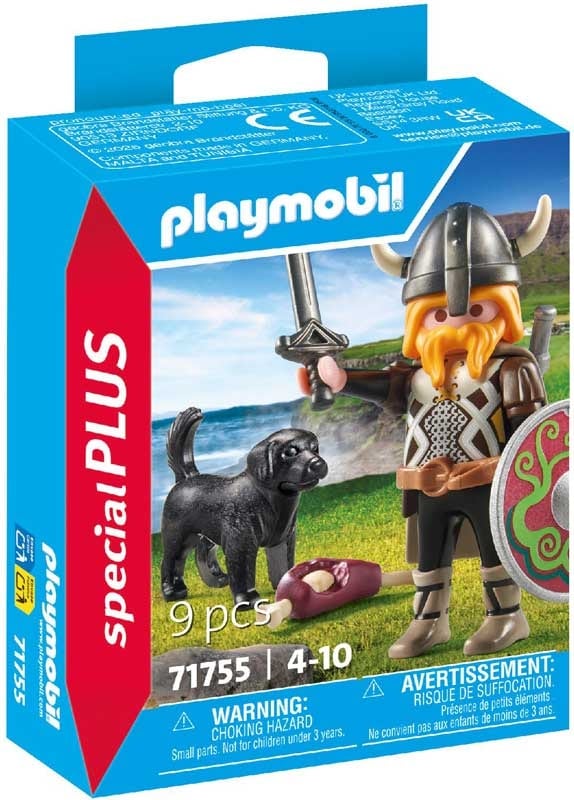 פליימוביל-playmobil ויקינג עם כלב שמירה 71755