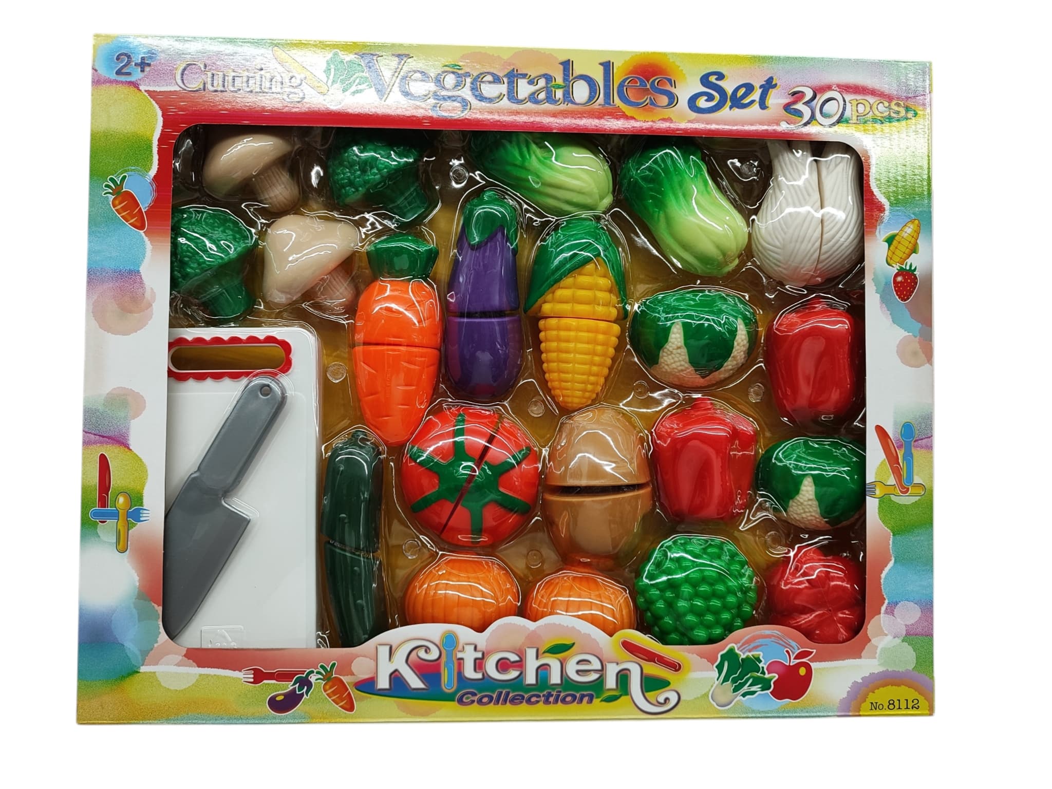 סט 30 ירקות חתוכים עם סקווץ'