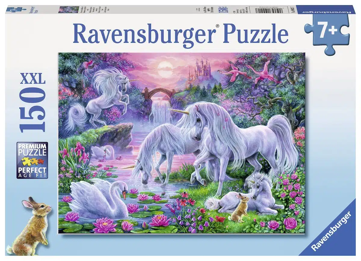 פאזל 150 חלקים חדי קרן בשקיעה זוהרת-Ravensburger