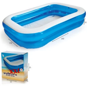 בריכה מלבנית 260*170*50 ס"מ מבית SWINPO בריכה מלבנית 260*170*50 ס"מ מבית SWINPO