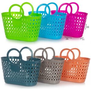 סל שוק פלסטיק ידיות עגולות 20*11*26 ס"מ