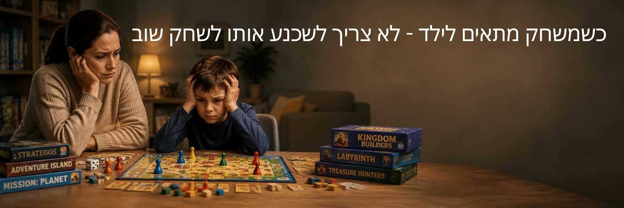 כשמשחק מתאים לילד לא צריך לשכנע אותו 1לשחק שוב