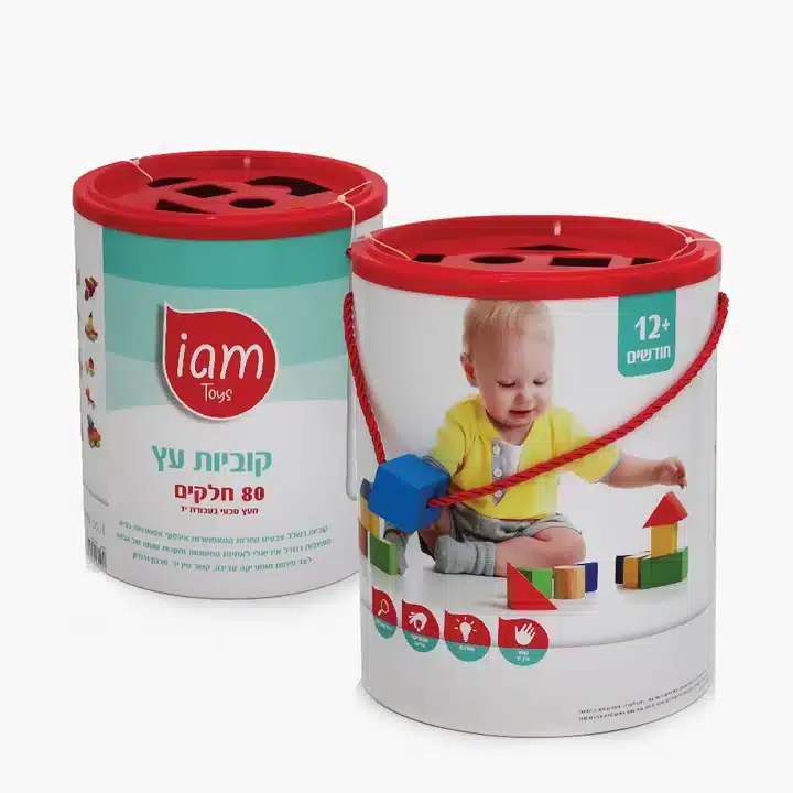 קוביות עץ בדלי – 80 חלקים קוביות עץ בדלי – 80 חלקים