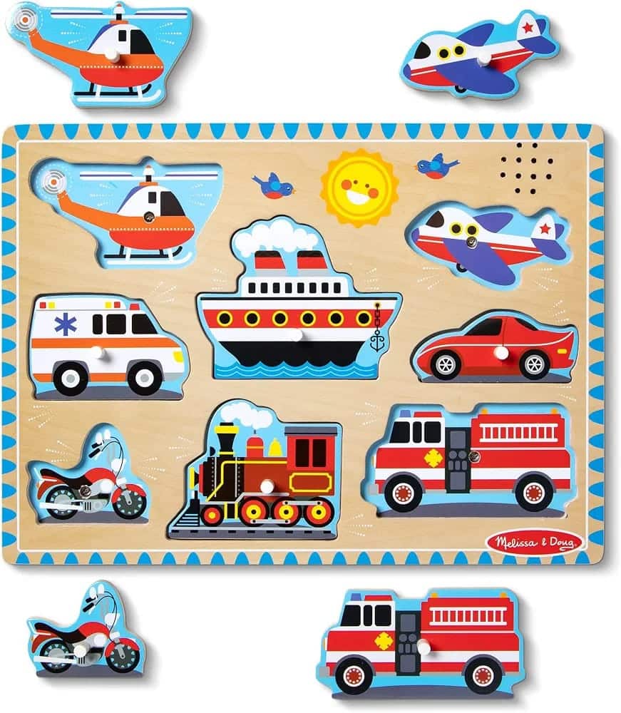 פאזל צלילים כלי תחבורה-Melissa & Doug פאזל צלילים כלי תחבורה-Melissa & Doug